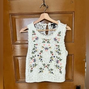 New Look embroidered embellished floral top